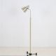 Dansa lamp / C. V. Østergaard floor lamp / reading lamp with "rocket" base / 1960s / 1970s / brass / Danish modern design