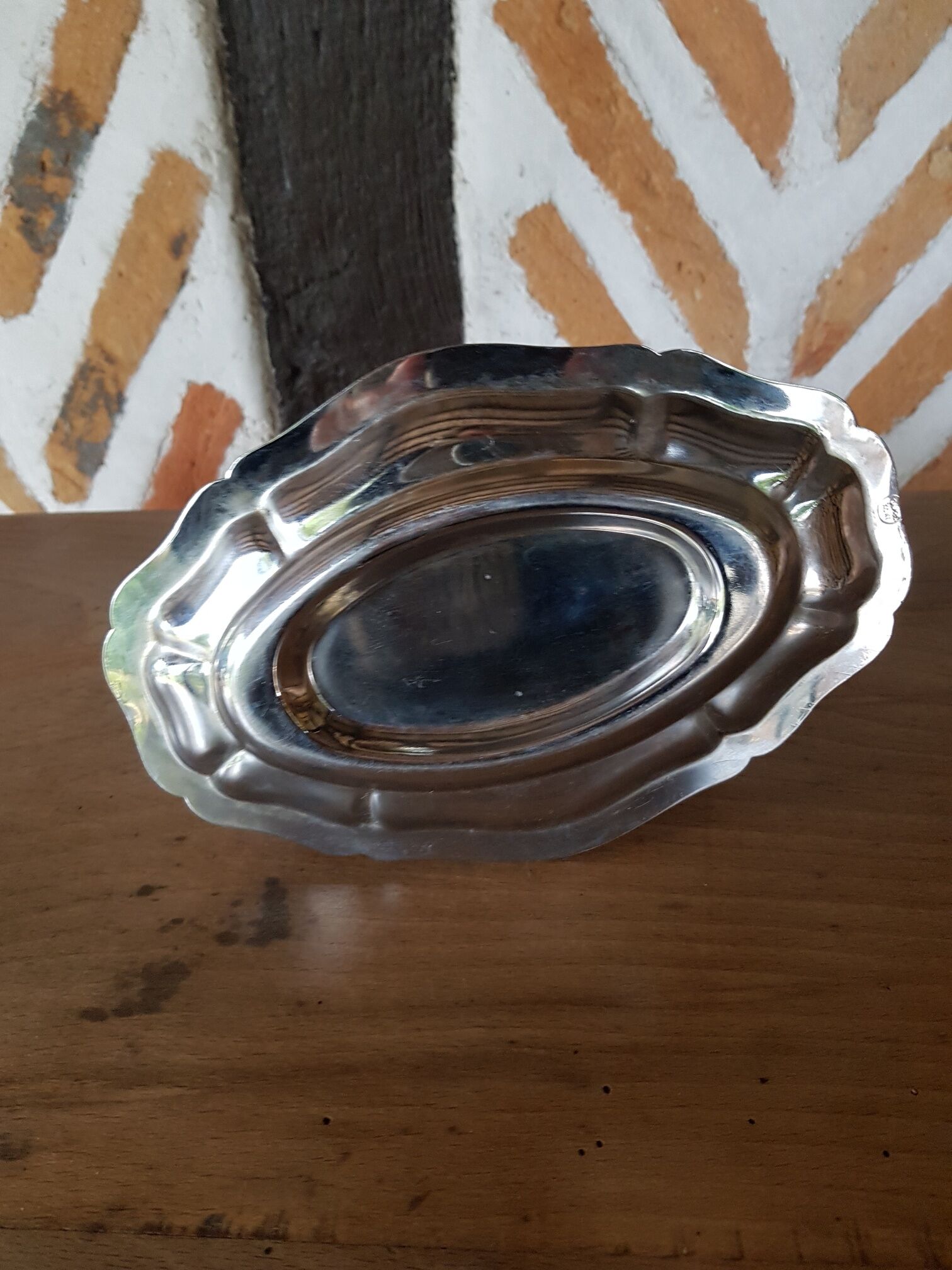 Vintage stainless steel gravy boat