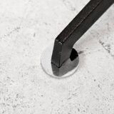 Chrome and black velvet Staff light floor lamp