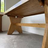 Table, mobilier de montagne en hêtre, 1950