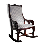 Rocking chair en palissandre d'Inde, Pondicherry 19ème