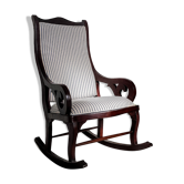 Rocking chair in Indian rosewood, Pondicherry 19th century