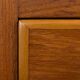 Teak and oak double-sided desk with X-shaped legs
