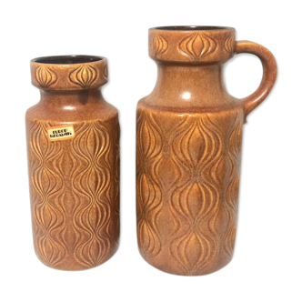 Ensemble de deux vases 'Oignon'  Scheurich, Allemagne