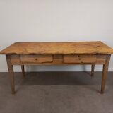 Rustic farmhouse table with drawers