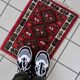 Vintage persian carpet hamadan handmade 40cm x 56cm 1970s