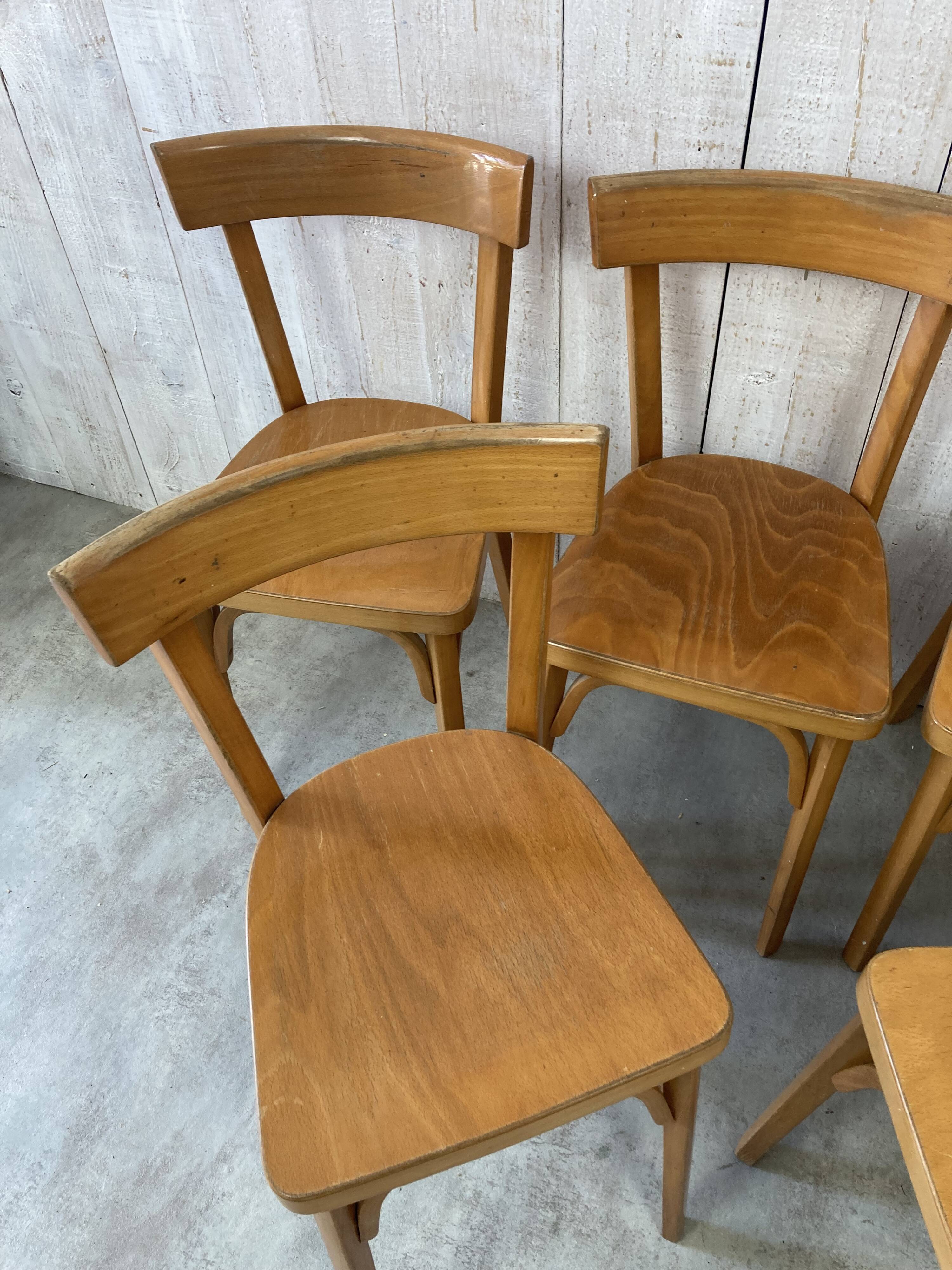 Ensemble de 6 chaises bistrot Baumann