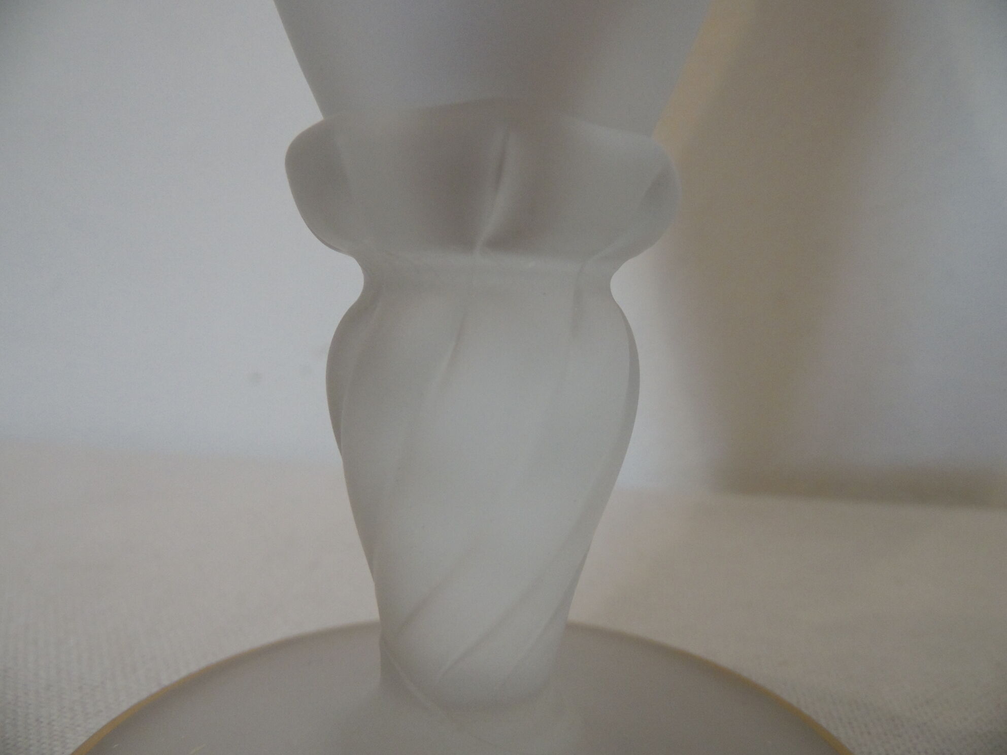 Vase glass frosted deco floral