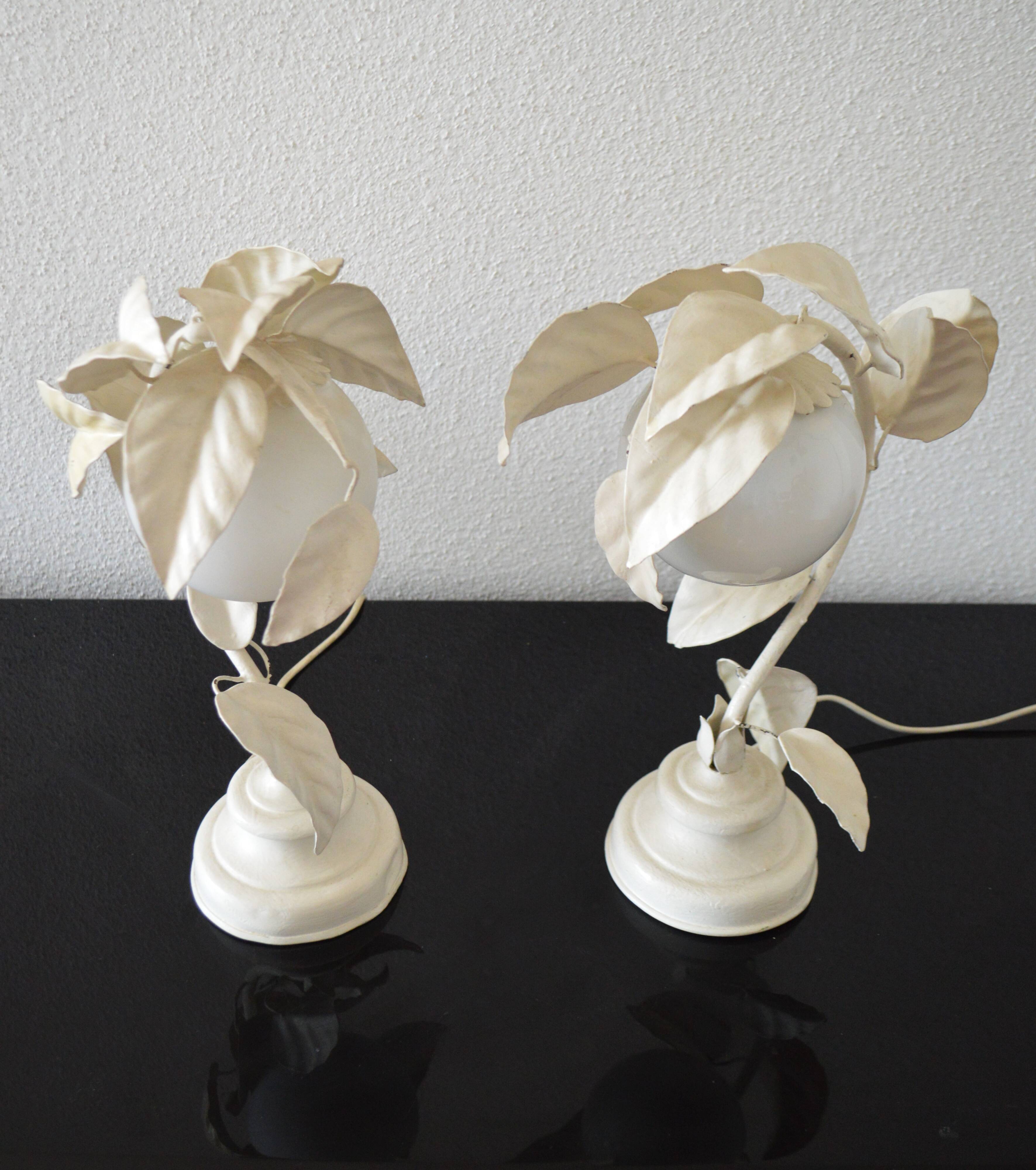 Vintage lampes des années 70 design florale