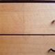 Commode pieds compas chêne blond 1950