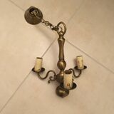 Vintage bronze ceiling chandelier.
