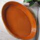 Oval terracotta dish