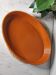 Oval terracotta dish