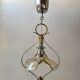 Petal hanging lamp in glass, brass and chrome metal 50
