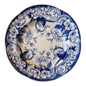 Plat rond en terre de