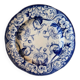 Plat rond en terre de fer Creil et Montereau modèle Flora