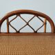 Pair of vintage rattan and cane bedside tables, 1970s