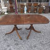 Regency style mahogany dining table with 2 extensions