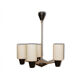 Mid century pendant with five pipe glass lampshades, 1960´s