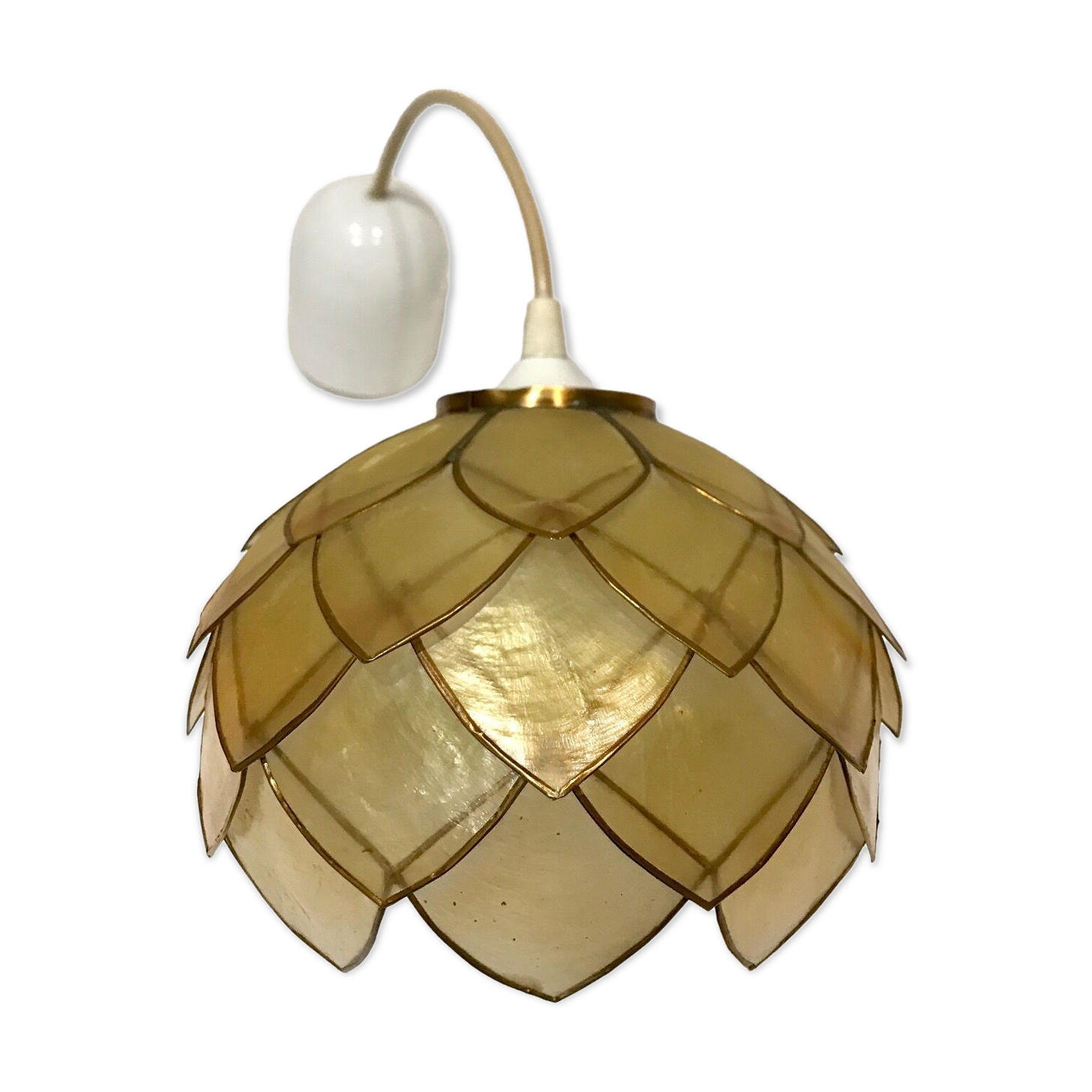 Suspension flower lotus mother-of-pearl