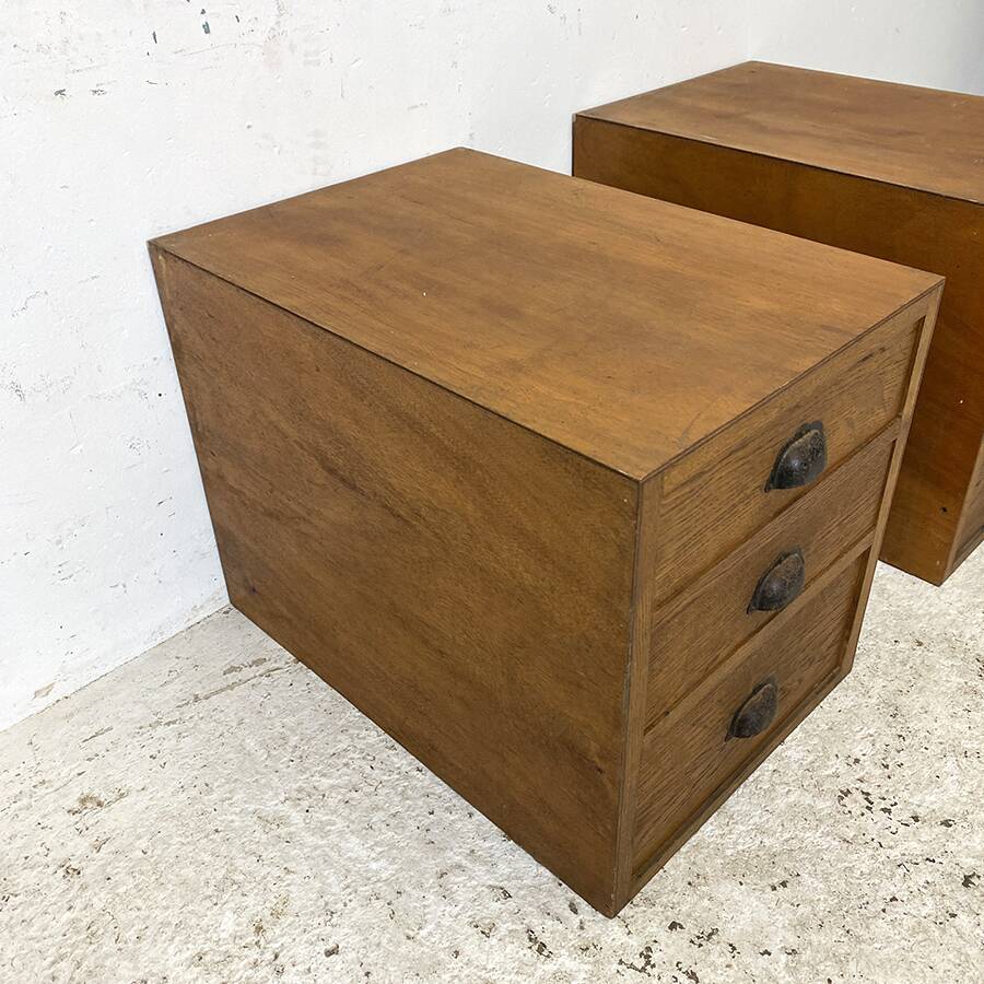 Pair of vintage 50's bedside tables