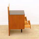 Table de chevet du milieu du siècle entièrement rénovée par Mojmír Požár, années 1960, Tchécoslovaquie