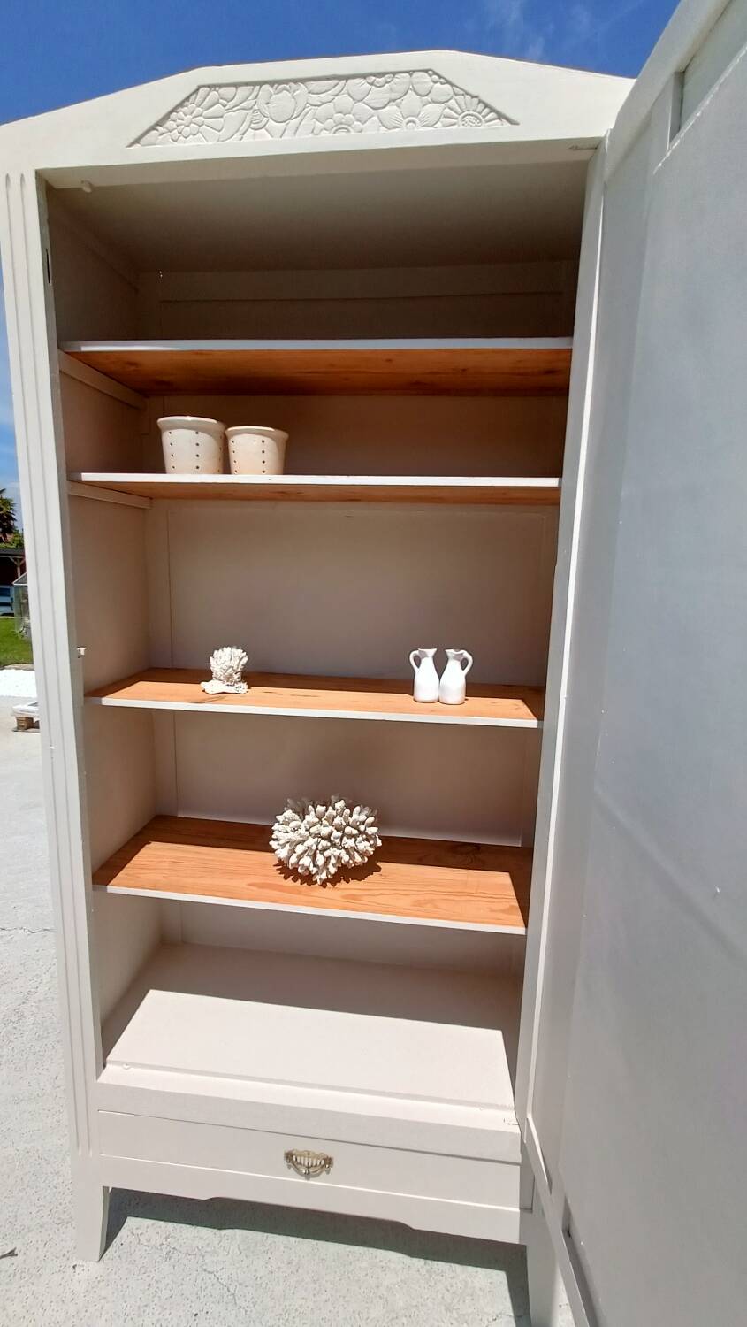 White art deco Parisian wardrobe