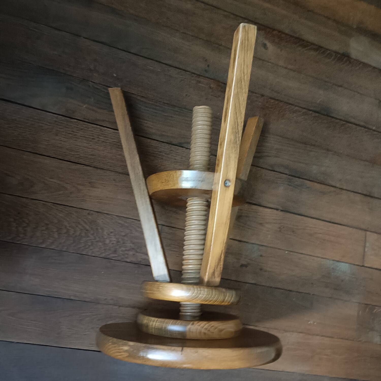 Vintage screw workshop stool