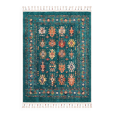 Modern rug with traditional Eastern patterns.