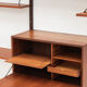 Playful 3-bay wall unit in teak wood by Poul Cadovius, Denmark, 1950s