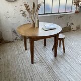 1950s round oak table