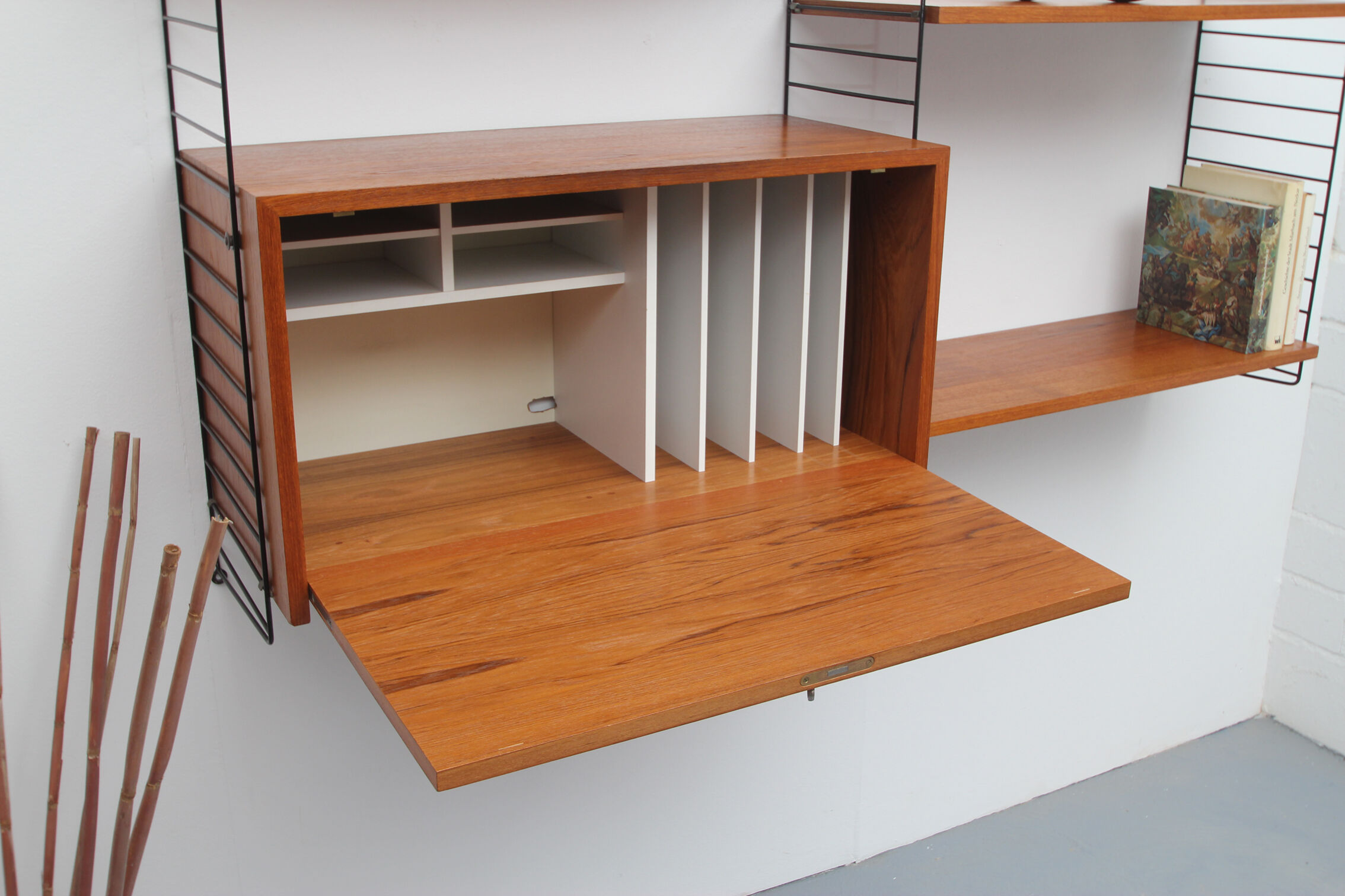 1960s wall unit teak Nisse Strinning, with secretary