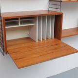 1960s wall unit teak Nisse Strinning, with secretary