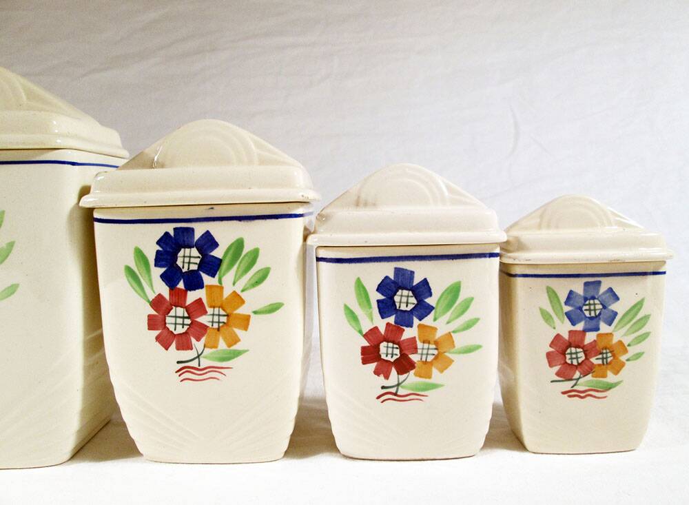 5 K & G Lunéville spice jars