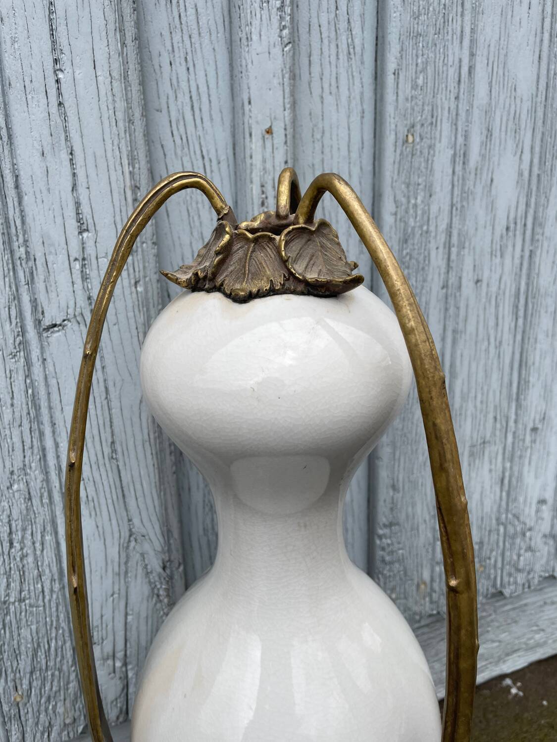 Porcelain and bronze vase