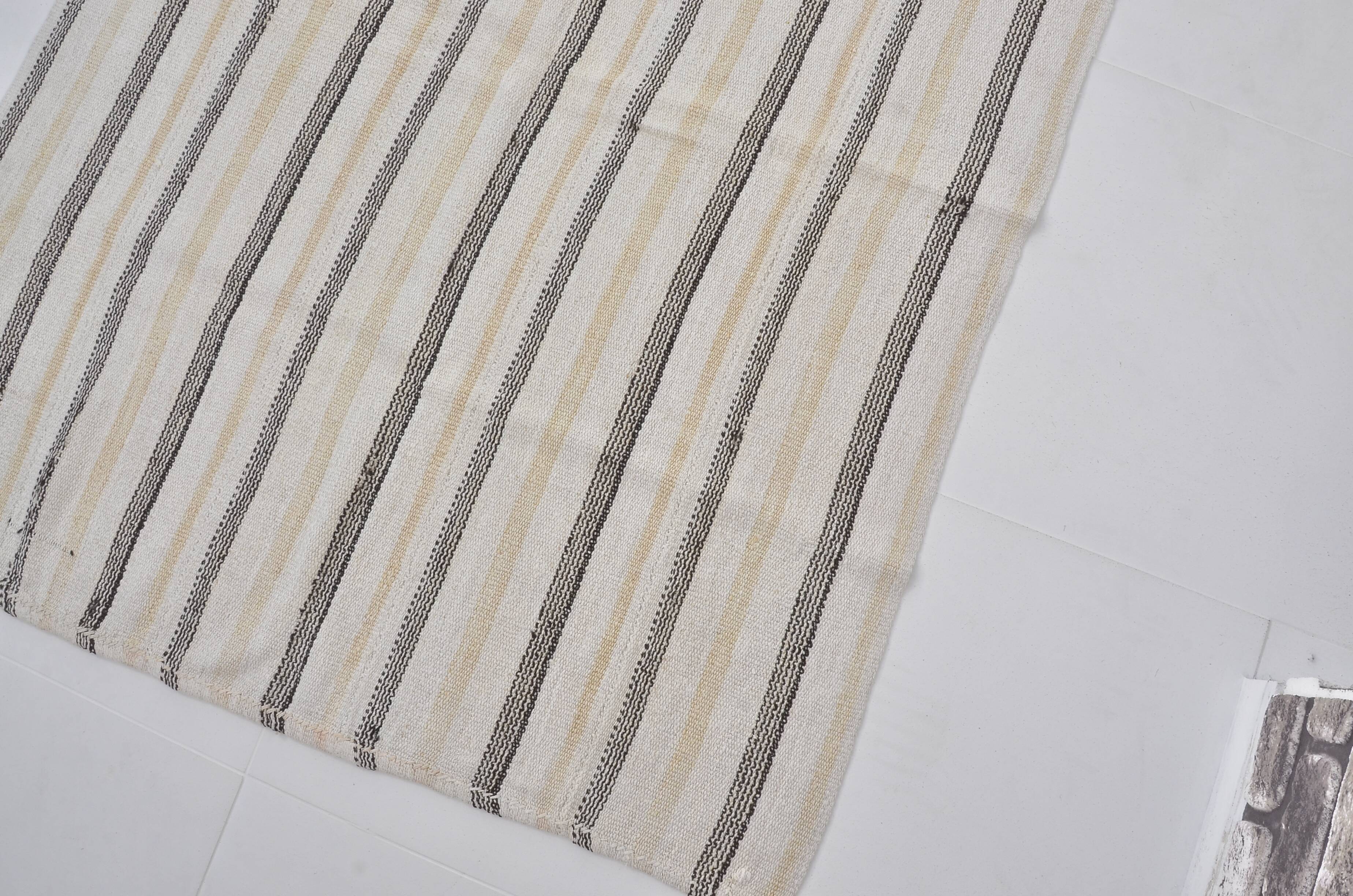 Anatolian Stripe Vintage Hemp Kilim sku 3679