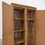 Armoire en bambou et rotin du milieu du siècle, Italie vers 1960