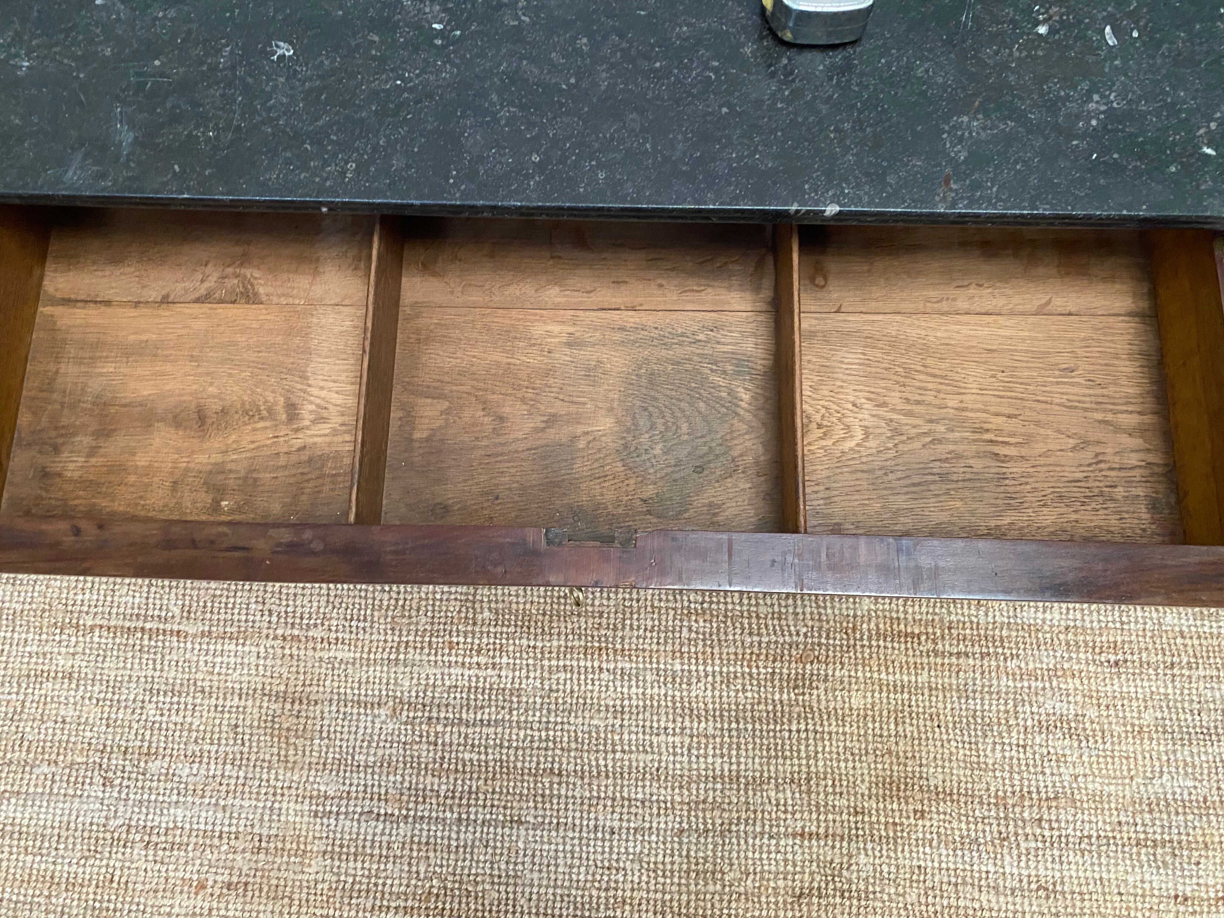 English chest of drawers circa 1920 mahogany veneer and marble top
