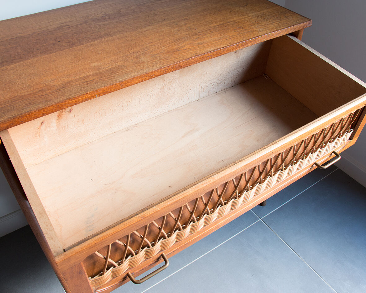 Rattan chest of drawers