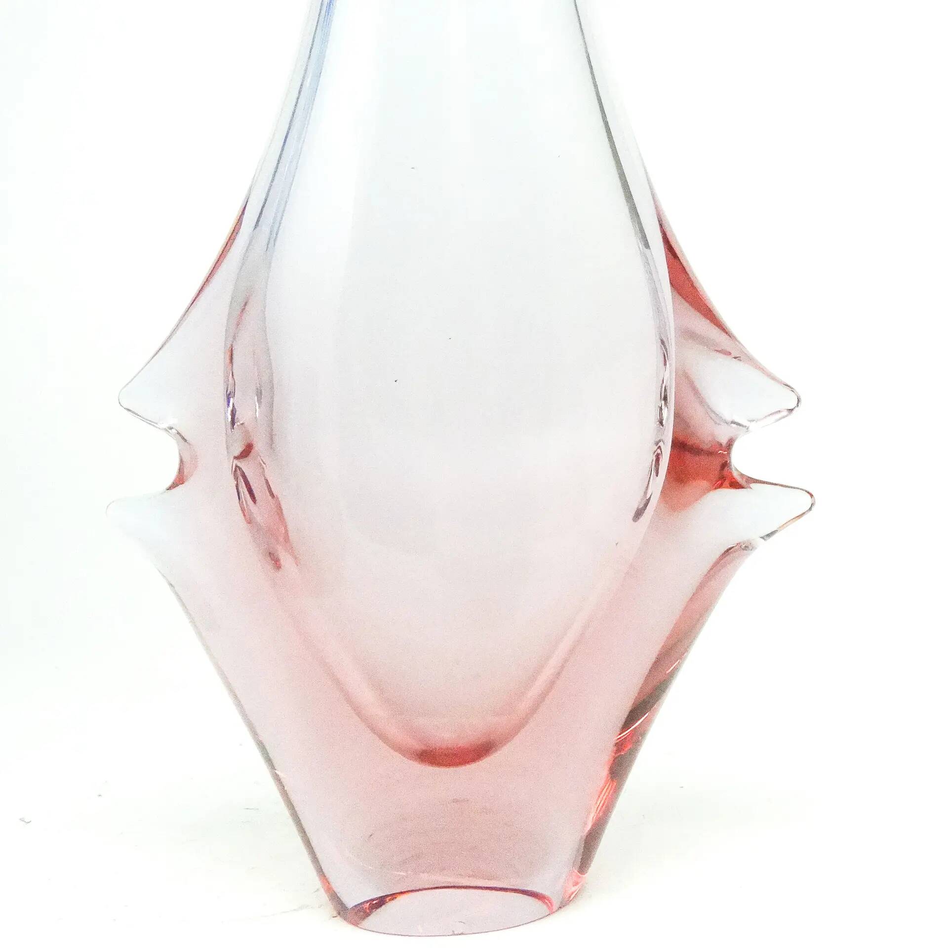 Mid-century modern vase, glass, Czechoslovakia, 1950s