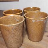 Set of 4 Digoin stoneware glasses