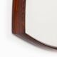 Thomas Poss Eferfolger wall mirror in rosewood triangular Denmark 1960
