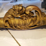 Antique Louis XVI mirror of large rectangular size to stand Golden frame