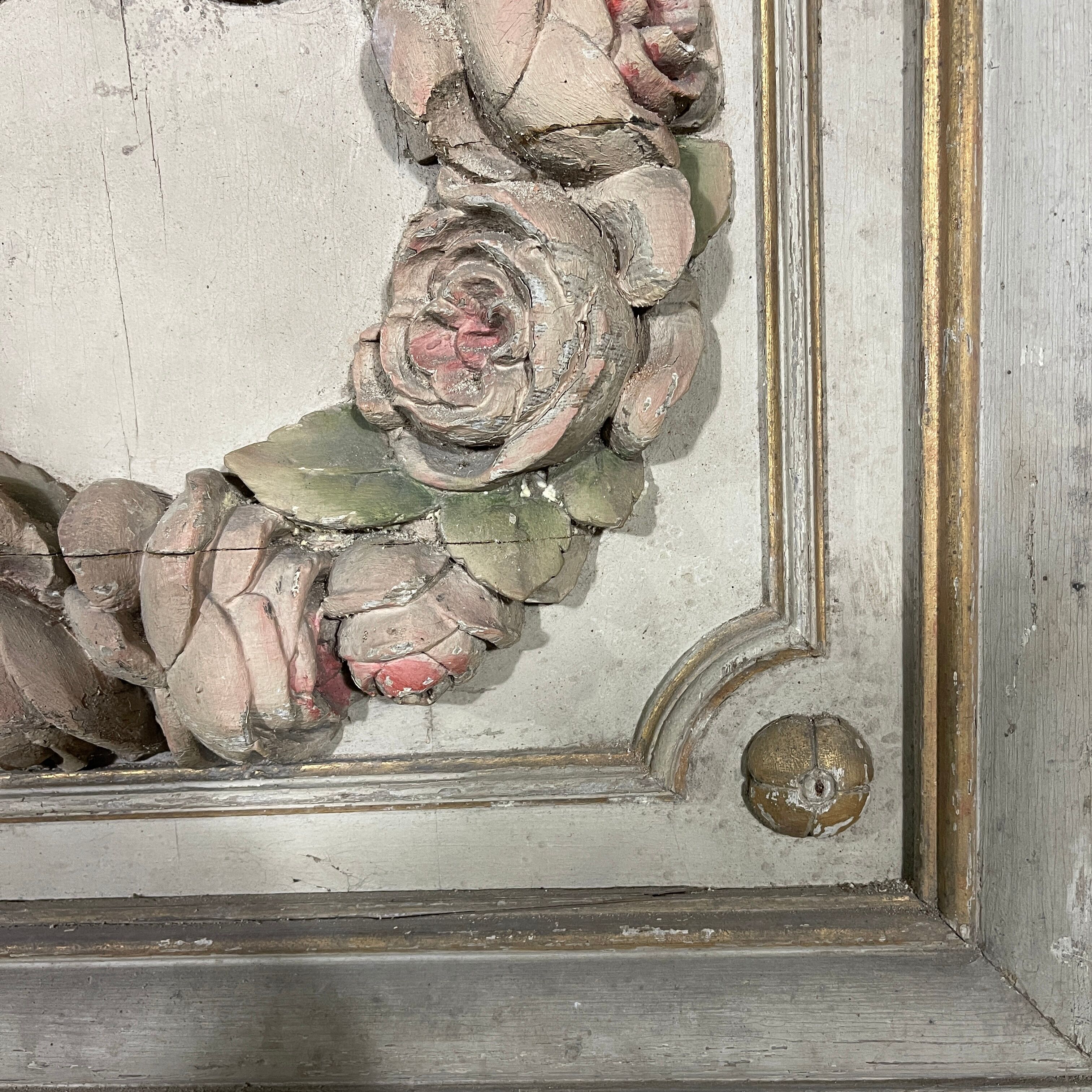 Antique woodwork in carved wood