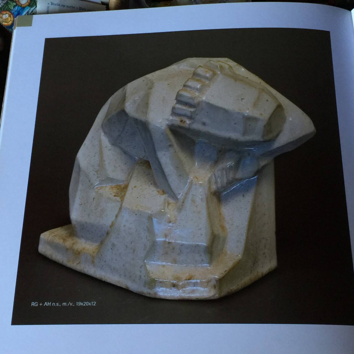 Angelo Hecq / Roger Guérin "Nude Woman" in cubist-style stoneware - circa 192.