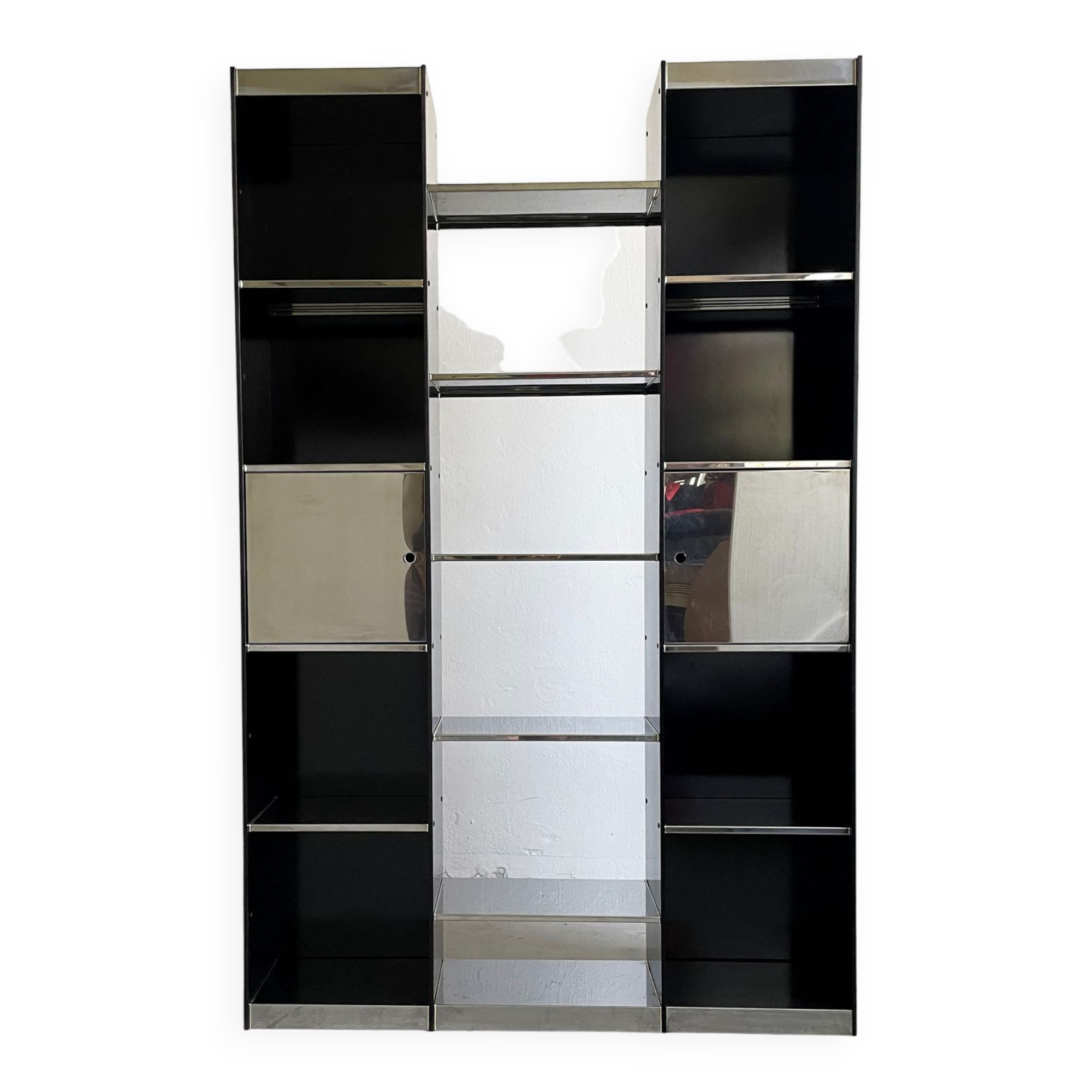 Very rare italian modern library bookcase for cidue, italy, 1970