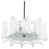 Frosted glass star chandelier J.T. Kalmar Vienna, Austria, 1960s
