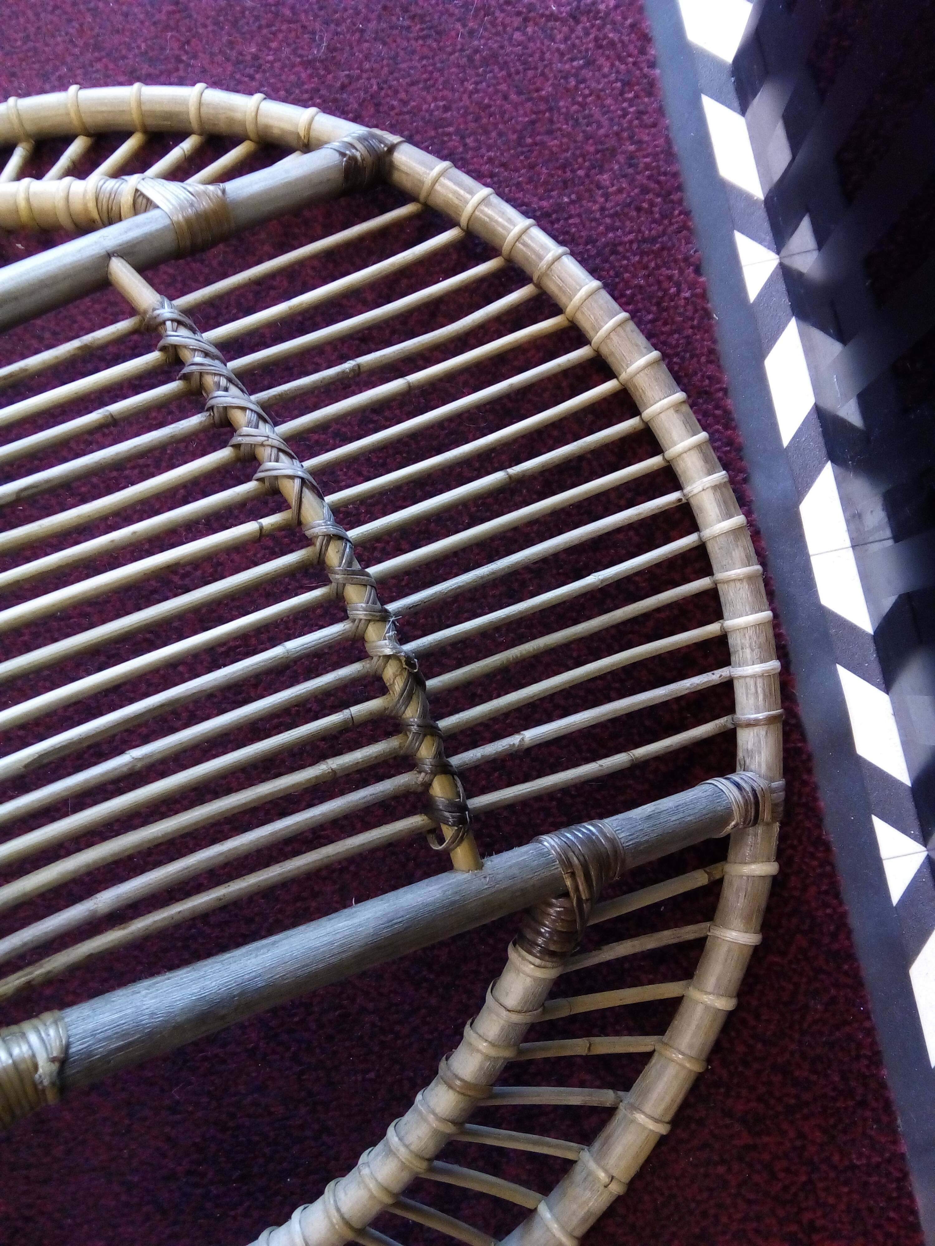 Chair rattan metal legs