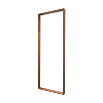 Scandinavian teak rectangular mirror - 101x41cm