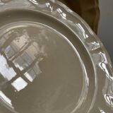 Set of 4 ivory Sarreguemines plates with gadroons